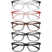 eyekeeper.com 5 Pack Fashionable Bifocal Reading Glasses BR9113 Eyeglasses White Smoke 5 Pairs Mix / +1.00,5 Pairs Mix / +1.50,5 Pairs Mix / +1.75,5 Pairs Mix / +2.00,5 Pairs Mix / +2.50,5 Pairs Mix / +3.00