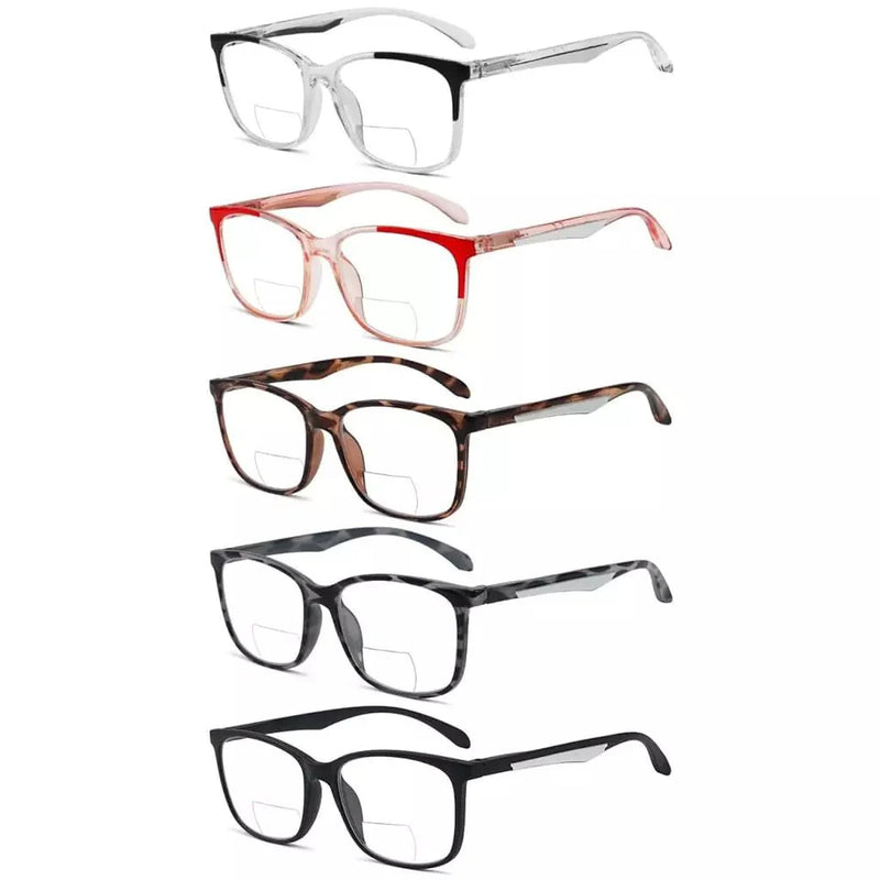 eyekeeper.com 5 Pack Fashionable Bifocal Reading Glasses BR9113 Eyeglasses White Smoke 5 Pairs Mix / +1.00,5 Pairs Mix / +1.50,5 Pairs Mix / +1.75,5 Pairs Mix / +2.00,5 Pairs Mix / +2.50,5 Pairs Mix / +3.00