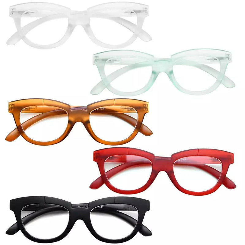 eyekeeper.com 5 Pack Fashionable Cat-eye Reading Glasses R2102 Eyeglasses White Smoke 5 Pairs Mix / without magnification,5 Pairs Mix / +0.50,5 Pairs Mix / +0.75,5 Pairs Mix / +1.00,5 Pairs Mix / +1.25,5 Pairs Mix / +1.50,5 Pairs Mix / +1.75,5 Pairs Mix / +2.00,5 Pairs Mix / +2.25,5 Pairs Mix / +2.50,5 Pairs Mix / +2.75,5 Pairs Mix / +3.00
