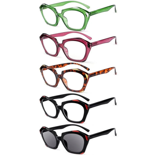 eyekeeper.com 5 Pack Fashionable Reading Glasses Polygon Readers R2129 Eyeglasses White Smoke 5 Pairs Mix / without magnification,5 Pairs Mix / +0.50,5 Pairs Mix / +0.75,5 Pairs Mix / +1.00,5 Pairs Mix / +1.25,5 Pairs Mix / +1.50,5 Pairs Mix / +1.75,5 Pairs Mix / +2.00,5 Pairs Mix / +2.50,5 Pairs Mix / +2.75,5 Pairs Mix / +3.00,5 Pairs Mix / +3.25