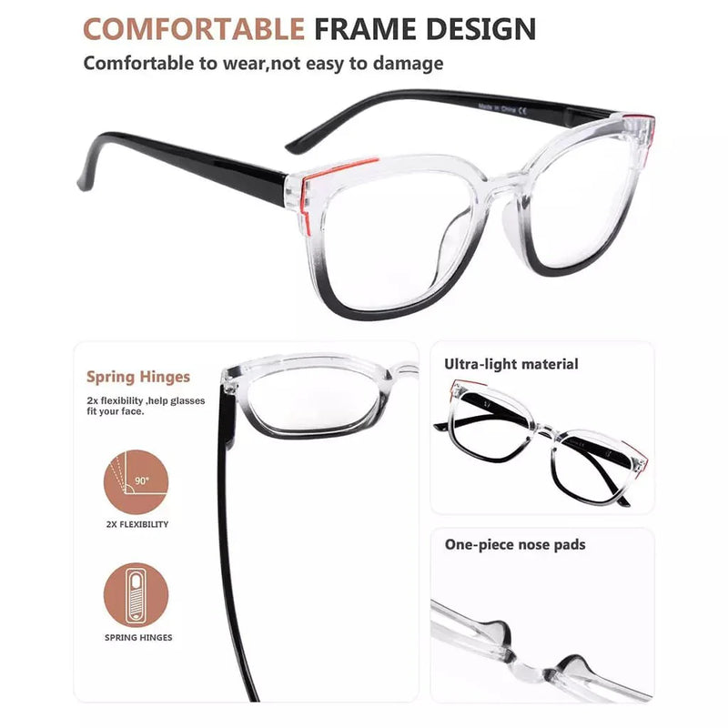eyekeeper.com 5 Pack Fashionable Reading Glasses Two Tone Eyeglasses R2114 Eyeglasses White Smoke 5 Pairs Mix / without magnification,5 Pairs Mix / +0.50,5 Pairs Mix / +0.75,5 Pairs Mix / +1.00,5 Pairs Mix / +1.25,5 Pairs Mix / +1.50,5 Pairs Mix / +1.75,5 Pairs Mix / +2.00,5 Pairs Mix / +2.25,5 Pairs Mix / +2.50,5 Pairs Mix / +2.75,5 Pairs Mix / +3.00
