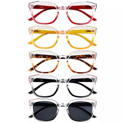 eyekeeper.com 5 Pack Fashionable Reading Glasses Two Tone Eyeglasses R2114 Eyeglasses White Smoke 5 Pairs Mix / without magnification,5 Pairs Mix / +0.50,5 Pairs Mix / +0.75,5 Pairs Mix / +1.00,5 Pairs Mix / +1.25,5 Pairs Mix / +1.50,5 Pairs Mix / +1.75,5 Pairs Mix / +2.00,5 Pairs Mix / +2.25,5 Pairs Mix / +2.50,5 Pairs Mix / +2.75,5 Pairs Mix / +3.00