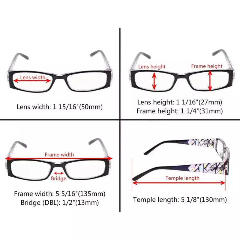 eyekeeper.com 5 Pack Fashionable Reading Glasses with Crystal Arms R006D Eyeglasses White Smoke 5 Pairs Mix / +0.50,5 Pairs Mix / +0.75,5 Pairs Mix / +1.00,5 Pairs Mix / +1.25,5 Pairs Mix / +1.50,5 Pairs Mix / +1.75,5 Pairs Mix / +2.00,5 Pairs Mix / +2.25,5 Pairs Mix / +2.50,5 Pairs Mix / +2.75,5 Pairs Mix / +3.00,5 Pairs Mix / +3.50,5 Pairs Mix / +