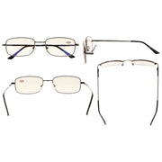 eyekeeper.com 5 Pack Flex Titanium Blue Light Filter Readers UVR1644 Eyeglasses Dark Slate Gray 5 Pairs Mix / without magnification,5 Pairs Mix / +0.50,5 Pairs Mix / +1.00,5 Pairs Mix / +1.50,5 Pairs Mix / +1.75,5 Pairs Mix / +2.00,5 Pairs Mix / +2.25,5 Pairs Mix / +2.50,5 Pairs Mix / +3.50