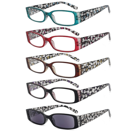 eyekeeper.com 5 Pack Floral Design Reading Glasses R040F Eyeglasses White Smoke 5 Pairs Mix / +0.50,5 Pairs Mix / +0.75,5 Pairs Mix / +1.00,5 Pairs Mix / +1.25