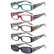 eyekeeper.com 5 Pack Floral Pattern Design Reading Glasses R040F Eyeglasses White Smoke 5 Pairs Mix / +0.50,5 Pairs Mix / +0.75,5 Pairs Mix / +1.00,5 Pairs Mix / +1.25,5 Pairs Mix / +1.50,5 Pairs Mix / +2.00,5 Pairs Mix / +2.25,5 Pairs Mix / +2.50,5 Pairs Mix / +2.75,5 Pairs Mix / +3.00,5 Pairs Mix / +3.50,5 Pairs Mix / +4.00