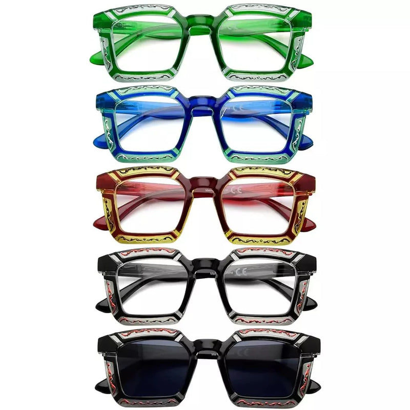 eyekeeper.com 5 Pack Floral Pattern Design Reading Glasses R2106 Eyeglasses White Smoke 5 Pairs Mix / without magnification,5 Pairs Mix / +0.50,5 Pairs Mix / +0.75,5 Pairs Mix / +1.00,5 Pairs Mix / +1.25,5 Pairs Mix / +1.50,5 Pairs Mix / +1.75,5 Pairs Mix / +2.00,5 Pairs Mix / +2.25,5 Pairs Mix / +2.50,5 Pairs Mix / +2.75,5 Pairs Mix / +3.00