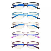 eyekeeper.com 5 Pack Half-rim Cat-eye Blue Light Filter Eyeglasses UV17002 Eyeglasses White Smoke 5 Pairs Mix / without magnification