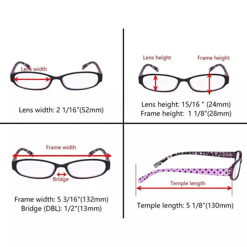 eyekeeper.com 5 Pack Ladies Reading Glasses with Polka Dots Arms R9104P Eyeglasses White Smoke 5 Pairs Mix / +0.50,5 Pairs Mix / +0.75,5 Pairs Mix / +1.00,5 Pairs Mix / +1.25,5 Pairs Mix / +1.50,5 Pairs Mix / +1.75,5 Pairs Mix / +2.00