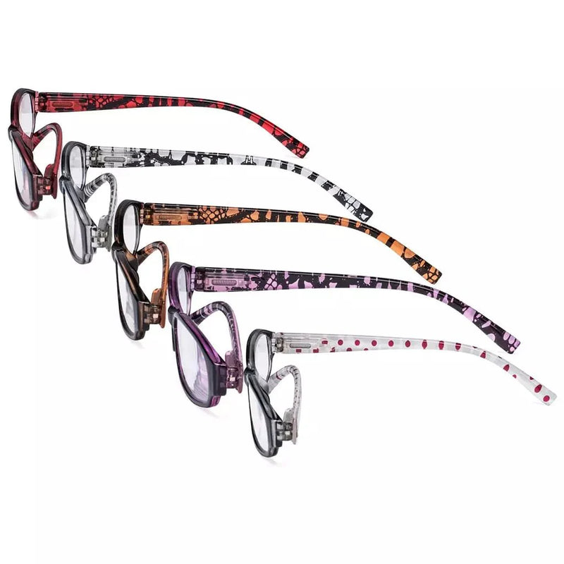 eyekeeper.com 5 Pack Ladies Reading Glasses with Polka Dots Arms R9104P Eyeglasses White Smoke 5 Pairs Mix / +0.50,5 Pairs Mix / +0.75,5 Pairs Mix / +1.00,5 Pairs Mix / +1.25,5 Pairs Mix / +1.50,5 Pairs Mix / +1.75,5 Pairs Mix / +2.00