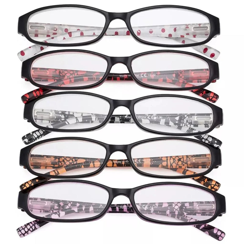 eyekeeper.com 5 Pack Ladies Reading Glasses with Polka Dots Arms R9104P Eyeglasses White Smoke 5 Pairs Mix / +0.50,5 Pairs Mix / +0.75,5 Pairs Mix / +1.00,5 Pairs Mix / +1.25,5 Pairs Mix / +1.50,5 Pairs Mix / +1.75,5 Pairs Mix / +2.00