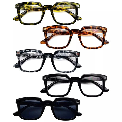 eyekeeper.com 5 Pack Modern Readers Square Reading Glasses R2104 Eyeglasses White Smoke 5 Pairs Mix / without magnification,5 Pairs Mix / +0.50,5 Pairs Mix / +0.75,5 Pairs Mix / +1.00,5 Pairs Mix / +1.25,5 Pairs Mix / +1.50,5 Pairs Mix / +1.75,5 Pairs Mix / +2.00,5 Pairs Mix / +2.25,5 Pairs Mix / +2.50,5 Pairs Mix / +2.75,5 Pairs Mix / +3.00