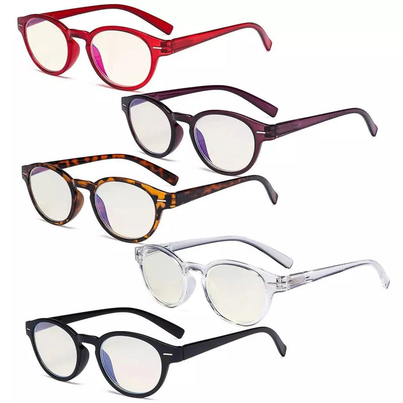 eyekeeper.com 5 Pack Oval Blue Light Filter Reading Glasses UVR091 Eyeglasses White Smoke 5 Pairs Mix / without magnification,5 Pairs Mix / +0.50,5 Pairs Mix / +0.75,5 Pairs Mix / +1.00,5 Pairs Mix / +1.25,5 Pairs Mix / +1.50,5 Pairs Mix / +3.00,5 Pairs Mix / +3.50,5 Pairs Mix / +4.00