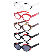 eyekeeper.com 5 Pack Oval Reading Glasses Stylish Readers R2128 Eyeglasses White Smoke 5 Pairs Mix / without magnification,5 Pairs Mix / +0.50,5 Pairs Mix / +0.75,5 Pairs Mix / +1.00,5 Pairs Mix / +1.25,5 Pairs Mix / +1.50,5 Pairs Mix / +1.75,5 Pairs Mix / +2.00,5 Pairs Mix / +2.25,5 Pairs Mix / +2.50,5 Pairs Mix / +2.75,5 Pairs Mix / +3.00