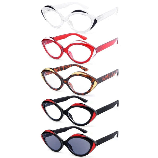 eyekeeper.com 5 Pack Oval Reading Glasses Stylish Readers R2128 Eyeglasses White Smoke 5 Pairs Mix / without magnification,5 Pairs Mix / +0.50,5 Pairs Mix / +0.75,5 Pairs Mix / +1.00,5 Pairs Mix / +1.25,5 Pairs Mix / +1.50,5 Pairs Mix / +1.75,5 Pairs Mix / +2.00,5 Pairs Mix / +2.25,5 Pairs Mix / +2.50,5 Pairs Mix / +2.75,5 Pairs Mix / +3.00