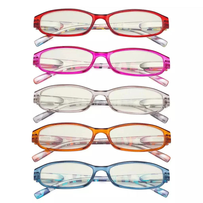 eyekeeper.com 5 Pack Pattern Blue Light Filter Reading Glasses UVR9104G Eyeglasses White Smoke 5 Pairs Mix / without magnification,5 Pairs Mix / +0.50,5 Pairs Mix / +0.75,5 Pairs Mix / +1.00,5 Pairs Mix / +1.50,5 Pairs Mix / +1.75,5 Pairs Mix / +2.00,5 Pairs Mix / +2.25,5 Pairs Mix / +2.50