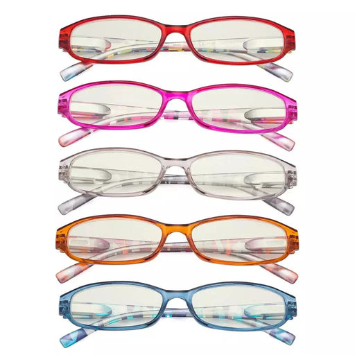 eyekeeper.com 5 Pack Pattern Blue Light Filter Reading Glasses UVR9104G Eyeglasses White Smoke 5 Pairs Mix / without magnification,5 Pairs Mix / +0.50,5 Pairs Mix / +0.75,5 Pairs Mix / +1.00,5 Pairs Mix / +1.50,5 Pairs Mix / +1.75,5 Pairs Mix / +2.00,5 Pairs Mix / +2.25,5 Pairs Mix / +2.50