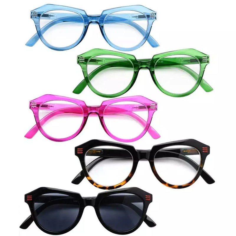 eyekeeper.com 5 Pack Polygon Reading Glasses Chic Eyeglasses R2110 Eyeglasses White Smoke 5 Pairs Mix / without magnification,5 Pairs Mix / +0.50,5 Pairs Mix / +0.75,5 Pairs Mix / +1.00,5 Pairs Mix / +1.25,5 Pairs Mix / +1.50,5 Pairs Mix / +1.75,5 Pairs Mix / +2.00,5 Pairs Mix / +2.25,5 Pairs Mix / +2.50,5 Pairs Mix / +2.75,5 Pairs Mix / +3.00