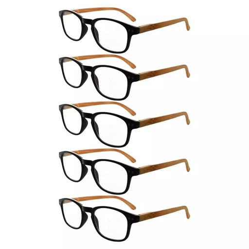 eyekeeper.com 5 Pack Reading Glasses R034 Eyeglasses White Smoke Black-5pcs / +0.50,Black-5pcs / +0.75,Black-5pcs / +1.00
