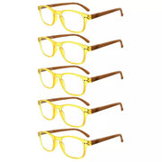 eyekeeper.com 5 Pack Reading Glasses R034 Eyeglasses White Smoke Yellow-5pcs / +0.50,Yellow-5pcs / +0.75,Yellow-5pcs / +1.00,Yellow-5pcs / +1.25,Yellow-5pcs / +2.00,Yellow-5pcs / +2.25,Yellow-5pcs / +3.00,Yellow-5pcs / +3.50