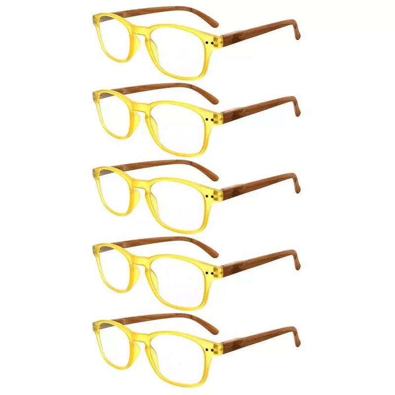eyekeeper.com 5 Pack Reading Glasses R034 Eyeglasses White Smoke Yellow-5pcs / +0.50,Yellow-5pcs / +0.75,Yellow-5pcs / +1.00,Yellow-5pcs / +1.25,Yellow-5pcs / +2.00,Yellow-5pcs / +2.25,Yellow-5pcs / +3.00,Yellow-5pcs / +3.50