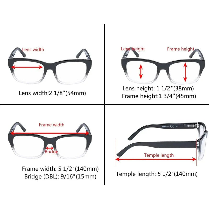 eyekeeper.com 5 Pack Reading Glasses R045 Eyeglasses White Smoke 5 Pairs Mix / +0.50,5 Pairs Mix / +0.75,5 Pairs Mix / +1.00,5 Pairs Mix / +1.50