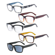 eyekeeper.com 5 Pack Reading Glasses R045 Eyeglasses White Smoke 5 Pairs Mix / +0.50,5 Pairs Mix / +0.75,5 Pairs Mix / +1.00,5 Pairs Mix / +1.50