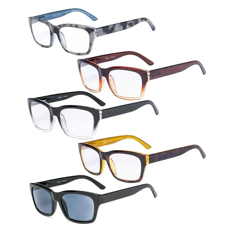 eyekeeper.com 5 Pack Reading Glasses R045 Eyeglasses White Smoke 5 Pairs Mix / +0.50,5 Pairs Mix / +0.75,5 Pairs Mix / +1.00,5 Pairs Mix / +1.50