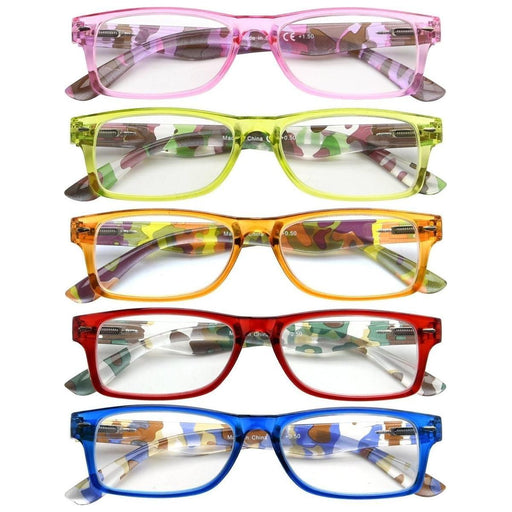 eyekeeper.com 5 Pack Reading Glasses R066C Eyeglasses Light Gray 5 Pairs Mix / +0.50,5 Pairs Mix / +0.75,5 Pairs Mix / +1.00,5 Pairs Mix / +1.25,5 Pairs Mix / +2.00