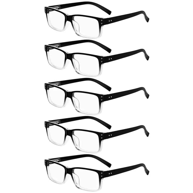 eyekeeper.com 5 Pack Vintage Reading Eyeglasses Classic Readers R032 Eyeglasses White Smoke Black Clear-5pcs / without magnification,Black Clear-5pcs / +0.50,Black Clear-5pcs / +0.75,Black Clear-5pcs / +1.00,Black Clear-5pcs / +1.25,Black Clear-5pcs / +1.50,Black Clear-5pcs / +1.75,Black Clear-5pcs / +2.00,Black Clear-5pcs / +2.25,Black Clear-5p
