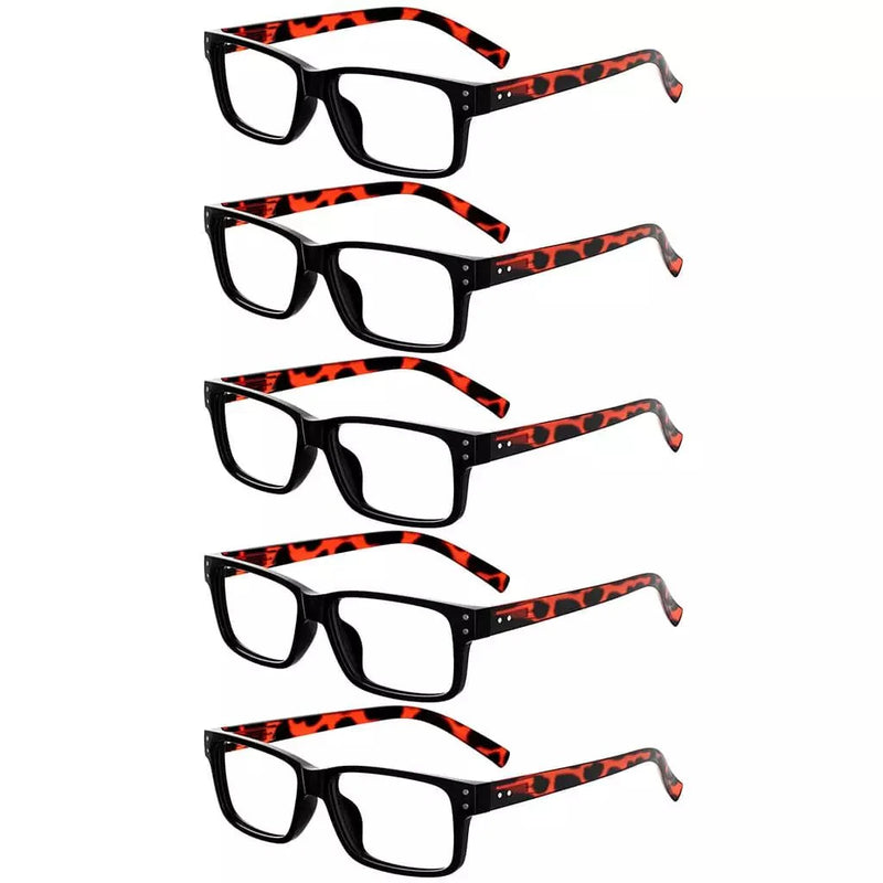 eyekeeper.com 5 Pack Vintage Reading Eyeglasses Classic Readers R032 Eyeglasses White Smoke Tortoise Arm-5pcs / without magnification,Tortoise Arm-5pcs / +0.50,Tortoise Arm-5pcs / +0.75,Tortoise Arm-5pcs / +1.00,Tortoise Arm-5pcs / +1.25,Tortoise Arm-5pcs / +1.50,Tortoise Arm-5pcs / +1.75,Tortoise Arm-5pcs / +2.00,Tortoise Arm-5pcs / +2.25,Torto