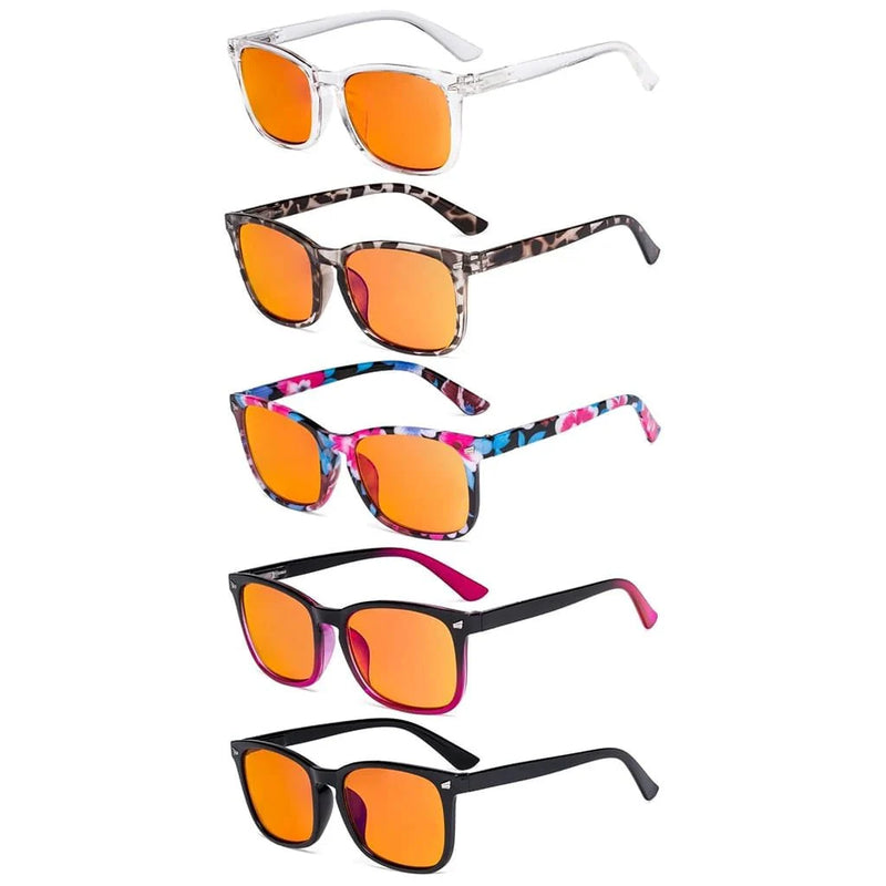eyekeeper.com 5 Pack Rectangle Blue Light Blocking Reading Glasses DSRT1801 Eyeglasses White Smoke 5 Pairs Mix / +1.00,5 Pairs Mix / +2.00