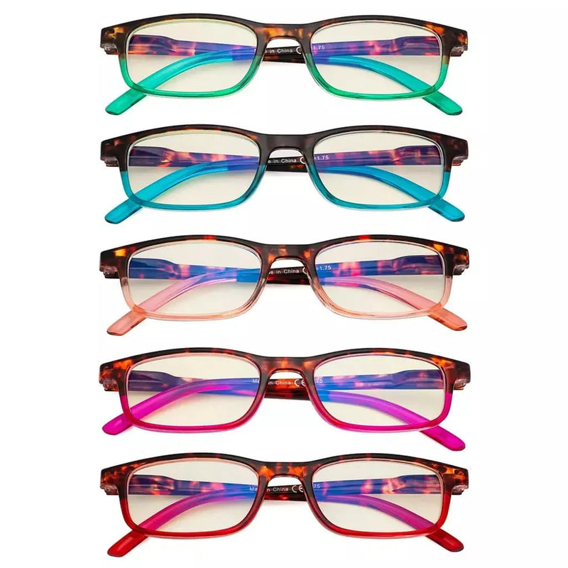 eyekeeper.com 5 Pack Rectangle Blue Light Filter Glasses CG111 Eyeglasses White Smoke 5 Pairs Mix / without magnification,5 Pairs Mix / +0.50,5 Pairs Mix / +0.75,5 Pairs Mix / +1.00,5 Pairs Mix / +1.25,5 Pairs Mix / +1.50,5 Pairs Mix / +1.75,5 Pairs Mix / +2.00,5 Pairs Mix / +2.25,5 Pairs Mix / +2.50,5 Pairs Mix / +3.00