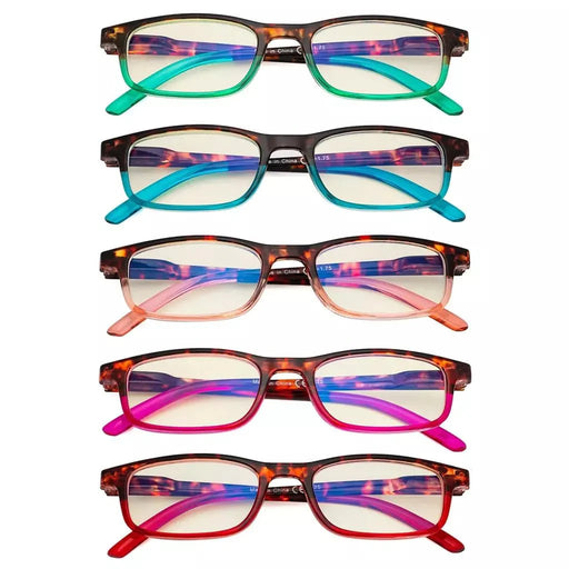 eyekeeper.com 5 Pack Rectangle Blue Light Filter Glasses CG111 Eyeglasses White Smoke 5 Pairs Mix / without magnification,5 Pairs Mix / +0.50,5 Pairs Mix / +0.75,5 Pairs Mix / +1.00,5 Pairs Mix / +1.25,5 Pairs Mix / +1.50,5 Pairs Mix / +1.75,5 Pairs Mix / +2.00,5 Pairs Mix / +2.25,5 Pairs Mix / +2.50,5 Pairs Mix / +3.00