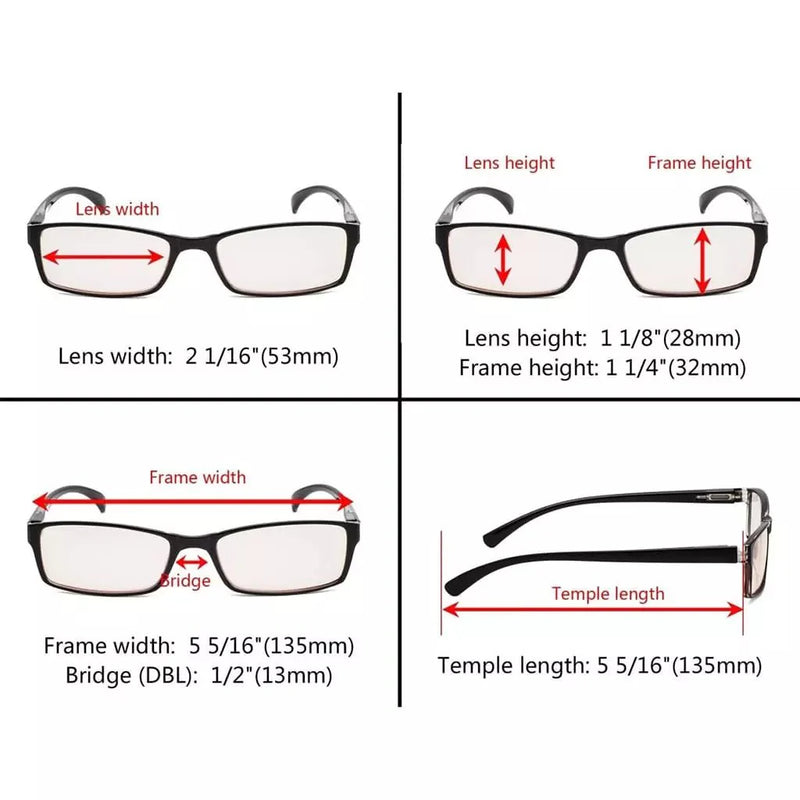 eyekeeper.com 5 Pack Rectangle Blue Light Filter Reading Glasses CG178 Eyeglasses White Smoke 5 Pairs Mix / without magnification,5 Pairs Mix / +0.75,5 Pairs Mix / +1.00,5 Pairs Mix / +1.25,5 Pairs Mix / +1.50,5 Pairs Mix / +2.00,5 Pairs Mix / +2.25,5 Pairs Mix / +2.50,5 Pairs Mix / +3.00,5 Pairs Mix / +3.50,5 Pairs Mix / +4.00