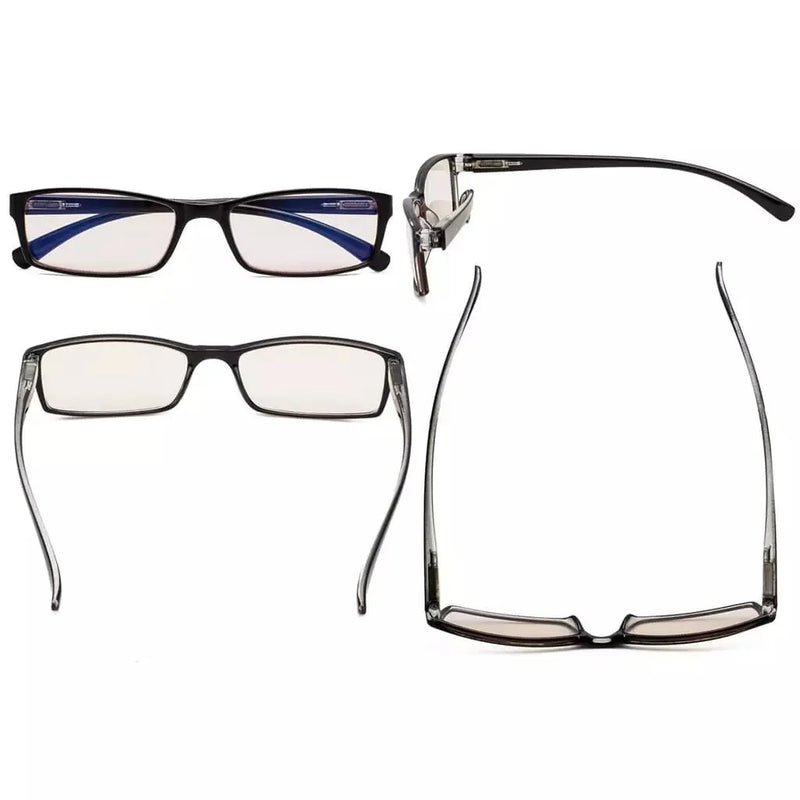 eyekeeper.com 5 Pack Rectangle Blue Light Filter Reading Glasses CG178 Eyeglasses White Smoke 5 Pairs Mix / without magnification,5 Pairs Mix / +0.75,5 Pairs Mix / +1.00,5 Pairs Mix / +1.25,5 Pairs Mix / +1.50,5 Pairs Mix / +2.00,5 Pairs Mix / +2.25,5 Pairs Mix / +2.50,5 Pairs Mix / +3.00,5 Pairs Mix / +3.50,5 Pairs Mix / +4.00