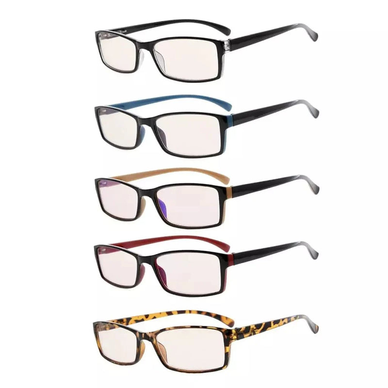 eyekeeper.com 5 Pack Rectangle Blue Light Filter Reading Glasses CG178 Eyeglasses White Smoke 5 Pairs Mix / without magnification,5 Pairs Mix / +0.75,5 Pairs Mix / +1.00,5 Pairs Mix / +1.25,5 Pairs Mix / +1.50,5 Pairs Mix / +2.00,5 Pairs Mix / +2.25,5 Pairs Mix / +2.50,5 Pairs Mix / +3.00,5 Pairs Mix / +3.50,5 Pairs Mix / +4.00