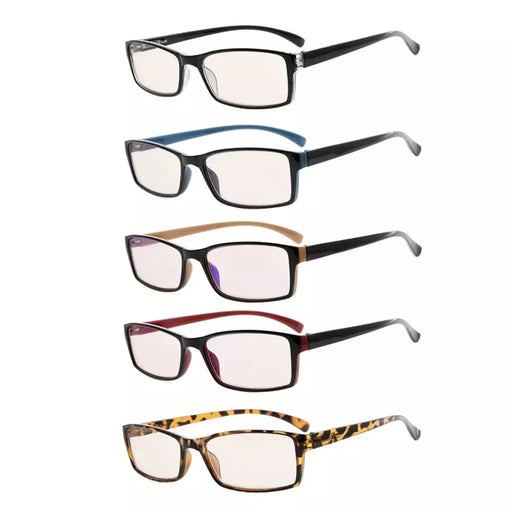 eyekeeper.com 5 Pack Rectangle Blue Light Filter Reading Glasses CG178 Eyeglasses White Smoke 5 Pairs Mix / without magnification,5 Pairs Mix / +0.75,5 Pairs Mix / +1.00,5 Pairs Mix / +1.25,5 Pairs Mix / +1.50,5 Pairs Mix / +2.00,5 Pairs Mix / +2.25,5 Pairs Mix / +2.50,5 Pairs Mix / +3.00,5 Pairs Mix / +3.50,5 Pairs Mix / +4.00