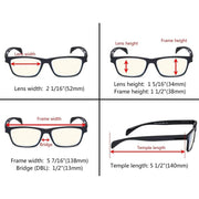 eyekeeper.com 5 Pack Rectangle Blue Light Filter Reading Glasses UVR090 Eyeglasses White Smoke 5 Pairs Mix / without magnification,5 Pairs Mix / +0.50,5 Pairs Mix / +0.75,5 Pairs Mix / +1.00,5 Pairs Mix / +1.25,5 Pairs Mix / +1.50,5 Pairs Mix / +1.75,5 Pairs Mix / +2.00,5 Pairs Mix / +2.50,5 Pairs Mix / +3.50,5 Pairs Mix / +4.00