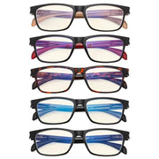 eyekeeper.com 5 Pack Rectangle Blue Light Filter Reading Glasses UVR090 Eyeglasses White Smoke 5 Pairs Mix / without magnification,5 Pairs Mix / +0.50,5 Pairs Mix / +0.75,5 Pairs Mix / +1.00,5 Pairs Mix / +1.25,5 Pairs Mix / +1.50,5 Pairs Mix / +1.75,5 Pairs Mix / +2.00,5 Pairs Mix / +2.50,5 Pairs Mix / +3.50,5 Pairs Mix / +4.00