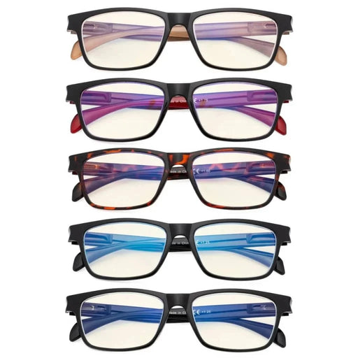 eyekeeper.com 5 Pack Rectangle Blue Light Filter Reading Glasses UVR090 Eyeglasses White Smoke 5 Pairs Mix / without magnification,5 Pairs Mix / +0.50,5 Pairs Mix / +0.75,5 Pairs Mix / +1.00,5 Pairs Mix / +1.25,5 Pairs Mix / +1.50,5 Pairs Mix / +1.75,5 Pairs Mix / +2.00,5 Pairs Mix / +2.50,5 Pairs Mix / +3.50,5 Pairs Mix / +4.00