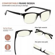 eyekeeper.com 5 Pack Rectangle Blue Light Filter Reading Glasses UVR150 Eyeglasses White Smoke 5 Pairs Mix / without magnification,5 Pairs Mix / +0.50,5 Pairs Mix / +1.00,5 Pairs Mix / +2.00,5 Pairs Mix / +2.50