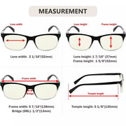 eyekeeper.com 5 Pack Rectangle Blue Light Filter Reading Glasses UVR150 Eyeglasses White Smoke 5 Pairs Mix / without magnification,5 Pairs Mix / +0.50,5 Pairs Mix / +1.00,5 Pairs Mix / +2.00,5 Pairs Mix / +2.50