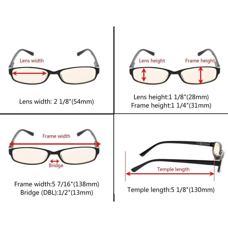 eyekeeper.com 5 Pack Rectangle Blue Light Filter Reading Glasses UVR908K Eyeglasses White Smoke 5 Pairs Mix / +0.50,5 Pairs Mix / +0.75,5 Pairs Mix / +1.00,5 Pairs Mix / +1.25,5 Pairs Mix / +1.50,5 Pairs Mix / +1.75,5 Pairs Mix / +2.00,5 Pairs Mix / +2.25,5 Pairs Mix / +2.50,5 Pairs Mix / +2.75,5 Pairs Mix / +3.00