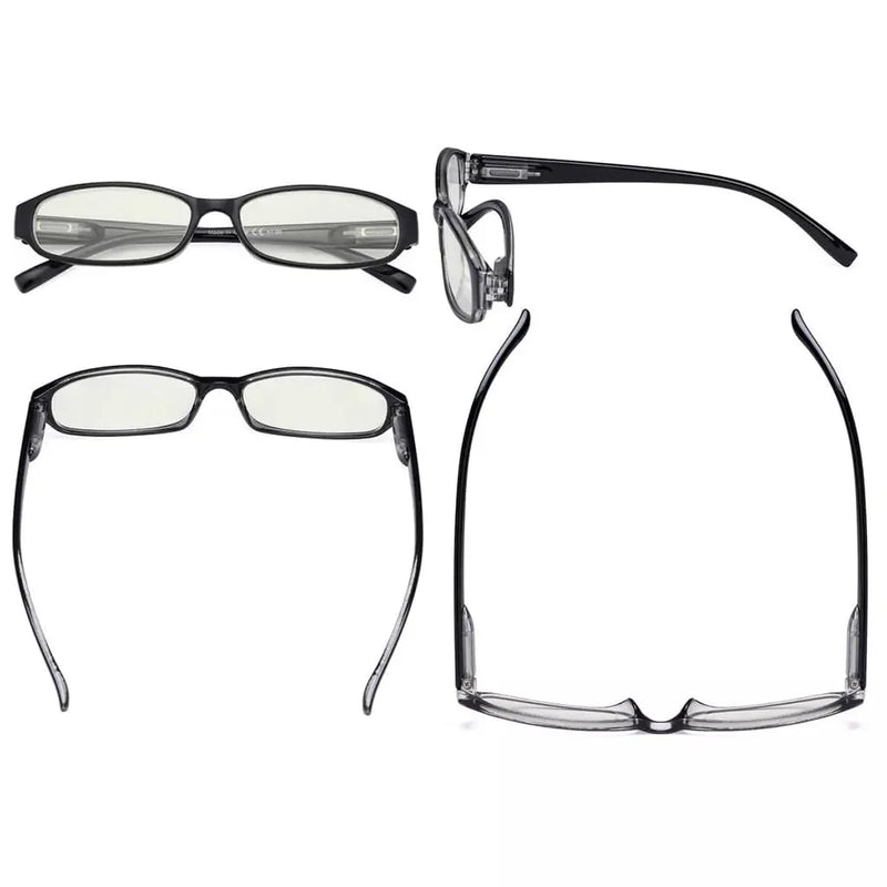 eyekeeper.com 5 Pack Rectangle Blue Light Filter Reading Glasses UVR9104K Eyeglasses White Smoke 5 Pairs Mix / without magnification,5 Pairs Mix / +0.50,5 Pairs Mix / +0.75,5 Pairs Mix / +1.00,5 Pairs Mix / +1.25,5 Pairs Mix / +1.50,5 Pairs Mix / +1.75,5 Pairs Mix / +2.00,5 Pairs Mix / +2.25,5 Pairs Mix / +2.50,5 Pairs Mix / +3.00
