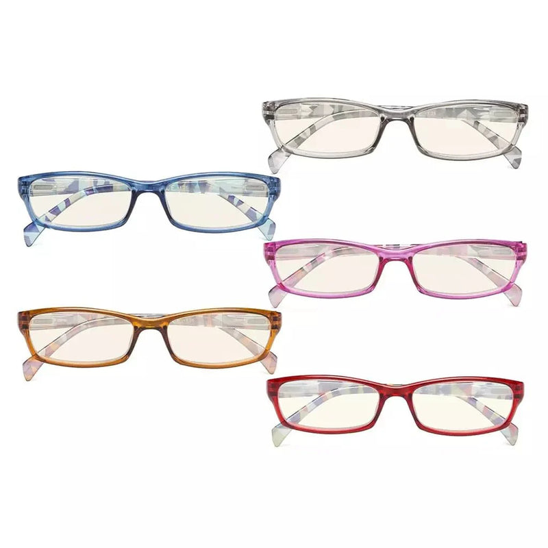 eyekeeper.com 5 Pack Rectangle Blue Light Filter Reading Glasses UVRT1803 Eyeglasses White Smoke 5 Pairs Mix / without magnification,5 Pairs Mix / +1.00,5 Pairs Mix / +1.25,5 Pairs Mix / +1.50,5 Pairs Mix / +1.75,5 Pairs Mix / +2.00,5 Pairs Mix / +2.25,5 Pairs Mix / +2.50,5 Pairs Mix / +2.75,5 Pairs Mix / +3.00,5 Pairs Mix / +3.50,5 Pairs Mix / +4.00