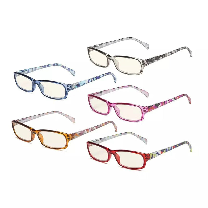 eyekeeper.com 5 Pack Rectangle Blue Light Filter Reading Glasses UVRT1803 Eyeglasses White Smoke 5 Pairs Mix / without magnification,5 Pairs Mix / +1.00,5 Pairs Mix / +1.25,5 Pairs Mix / +1.50,5 Pairs Mix / +1.75,5 Pairs Mix / +2.00,5 Pairs Mix / +2.25,5 Pairs Mix / +2.50,5 Pairs Mix / +2.75,5 Pairs Mix / +3.00,5 Pairs Mix / +3.50,5 Pairs Mix / +4.00