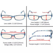 eyekeeper.com 5 Pack Rectangle Blue Light Filter Reading Glasses UVRT1803 Eyeglasses White Smoke 5 Pairs Mix / without magnification,5 Pairs Mix / +1.00,5 Pairs Mix / +1.25,5 Pairs Mix / +1.50,5 Pairs Mix / +1.75,5 Pairs Mix / +2.00,5 Pairs Mix / +2.25,5 Pairs Mix / +2.50,5 Pairs Mix / +2.75,5 Pairs Mix / +3.00,5 Pairs Mix / +3.50,5 Pairs Mix / +4.00