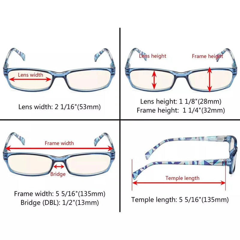 eyekeeper.com 5 Pack Rectangle Blue Light Filter Reading Glasses UVRT1803 Eyeglasses White Smoke 5 Pairs Mix / without magnification,5 Pairs Mix / +1.00,5 Pairs Mix / +1.25,5 Pairs Mix / +1.50,5 Pairs Mix / +1.75,5 Pairs Mix / +2.00,5 Pairs Mix / +2.25,5 Pairs Mix / +2.50,5 Pairs Mix / +2.75,5 Pairs Mix / +3.00,5 Pairs Mix / +3.50,5 Pairs Mix / +4.00