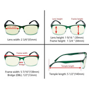 eyekeeper.com 5 Pack Rectangle Blue Light Filter Reading Glasses UVRT1805 Eyeglasses White Smoke 5 Pairs Mix / without magnification,5 Pairs Mix / +1.00,5 Pairs Mix / +1.25,5 Pairs Mix / +1.50,5 Pairs Mix / +2.00,5 Pairs Mix / +2.25,5 Pairs Mix / +3.00